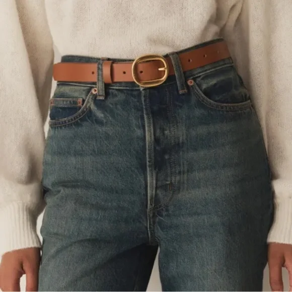 DOEN Wyatt Belt -- BRANDY Size S/M - like new - Picture 1 of 5